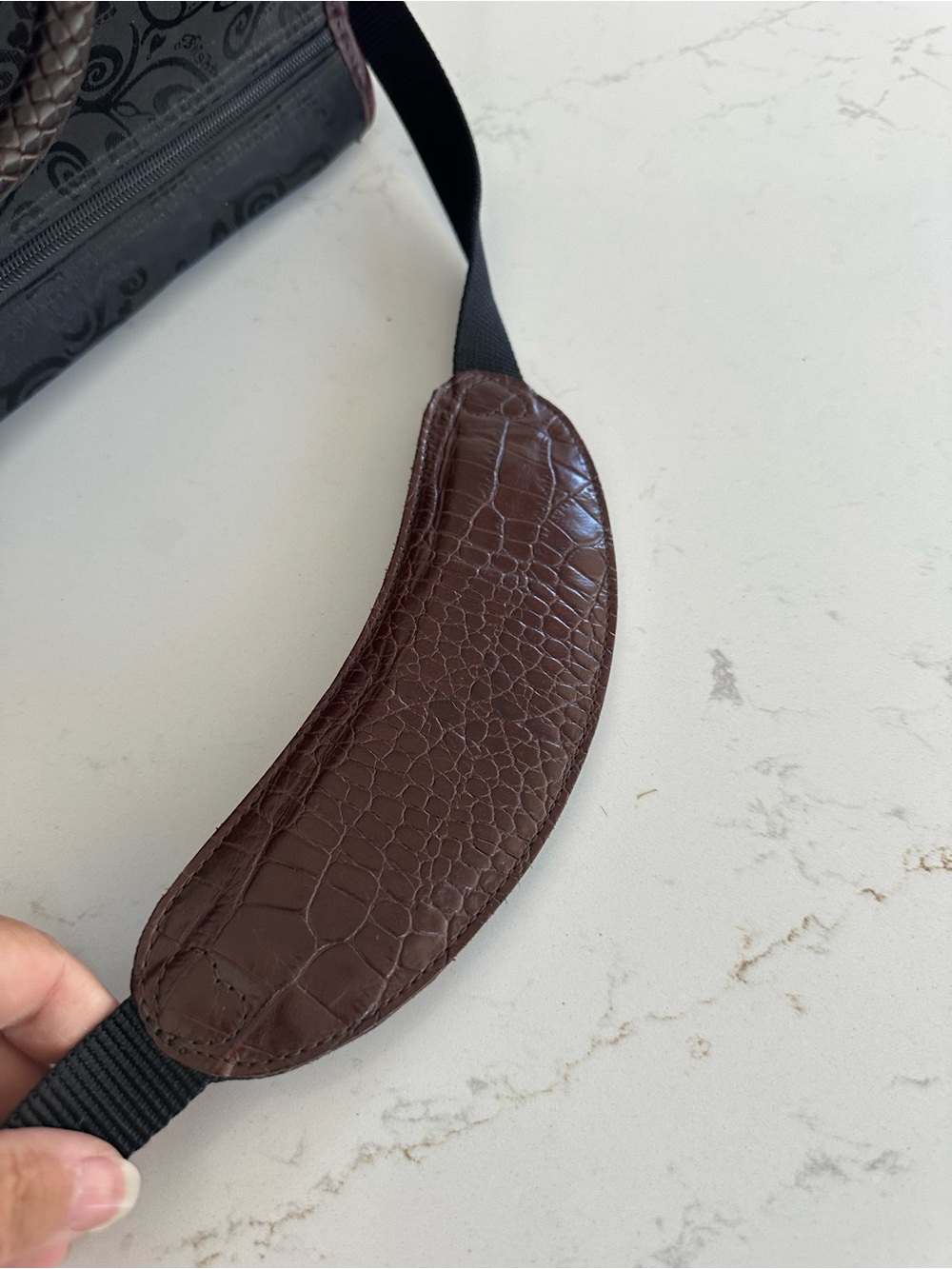 Brighton Brown and black Croc leather Briefcase carry on - Picture 7 of 13